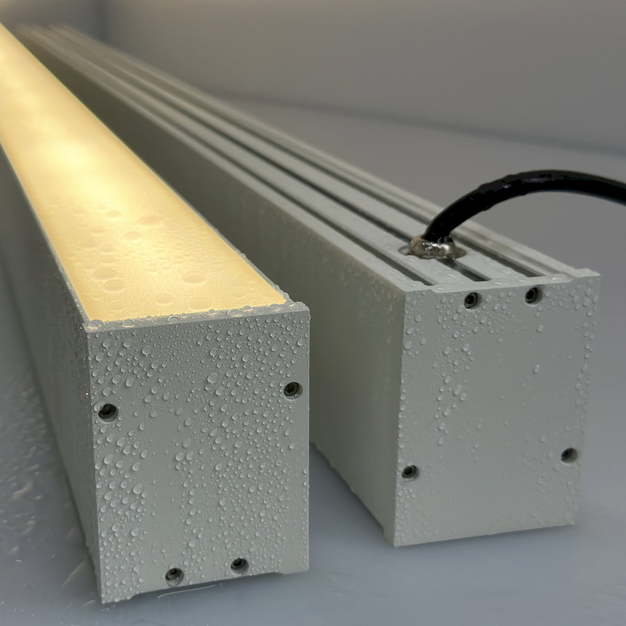 Waterproof LED Linear Lighting Fixture with IP65 Rating for Wet Locations