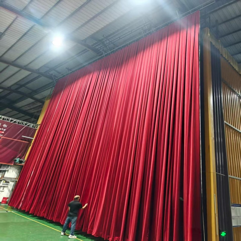 Theater &amp; School &amp; Auditorium Custom Ifr Professional Blackout Stage Velvet Curtain/Drape