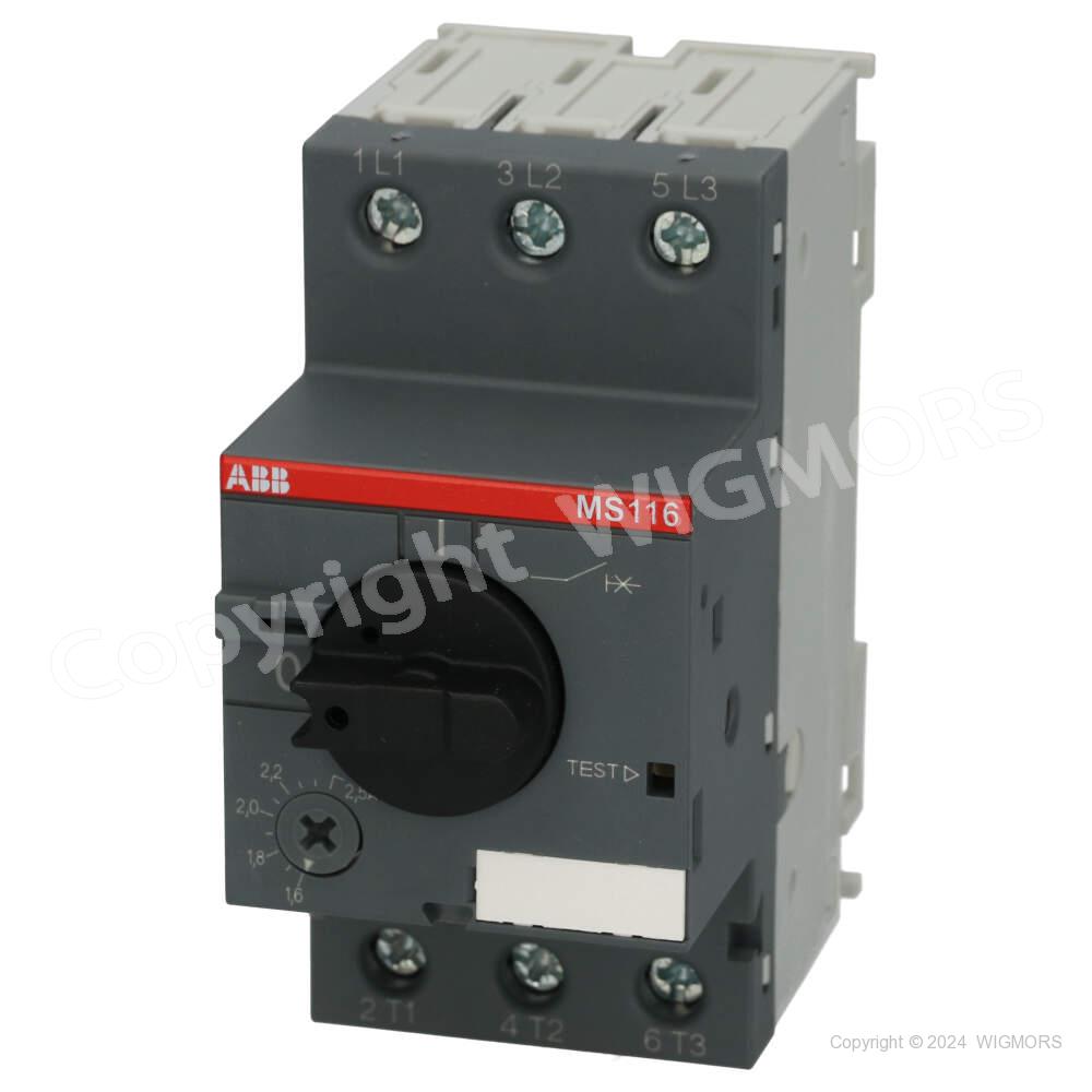 Manual Motor Starter 3P 0,75kW 1,6-2,5A MS116-2,5 1SAM250000R1007
