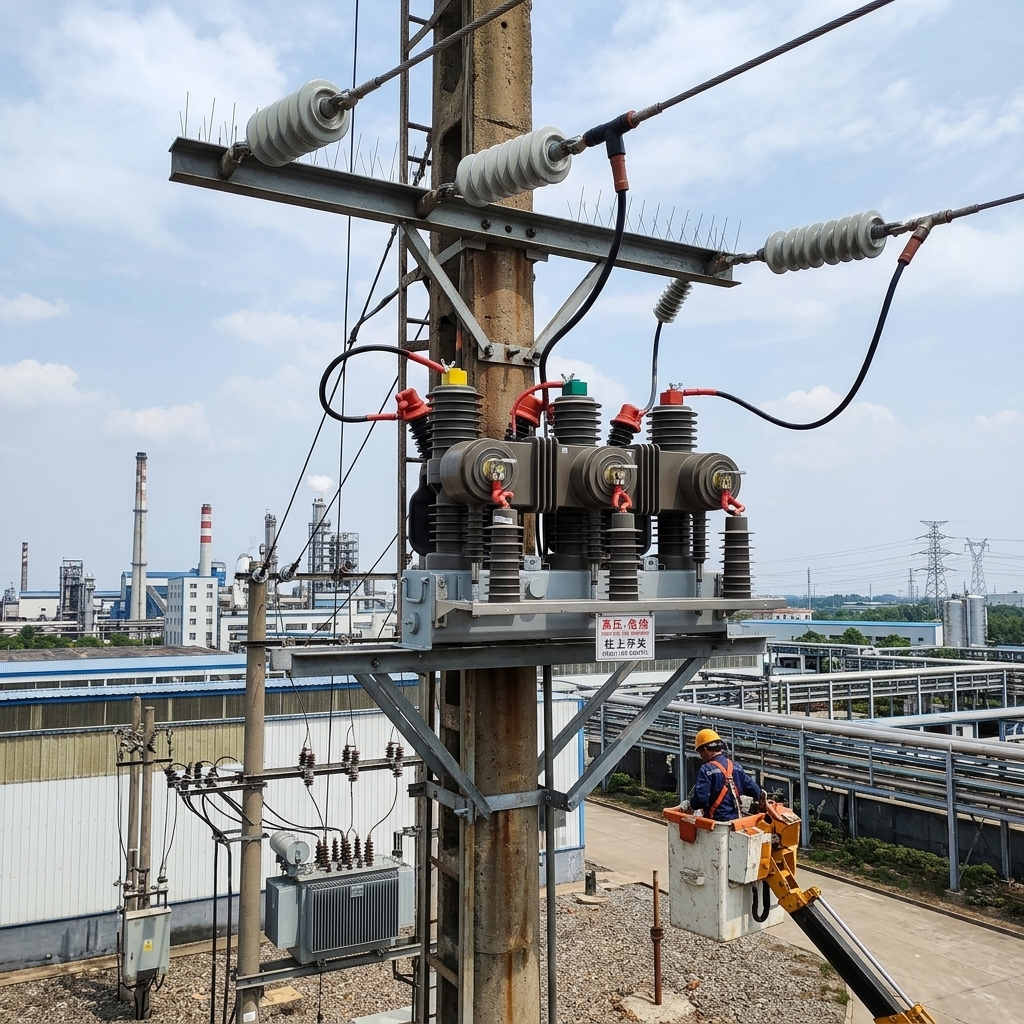 Customized ZW32-12 Series 3-Phase AC High-Voltage Pole-Mounted Vacuum Circuit Breaker, Automatic Recloser Equipped with Electric