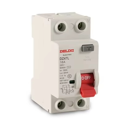 Delixi DZ47L 16A/C20 MCB 2P Thermal Residual Current Breaker With Leakage Protection Copper Material