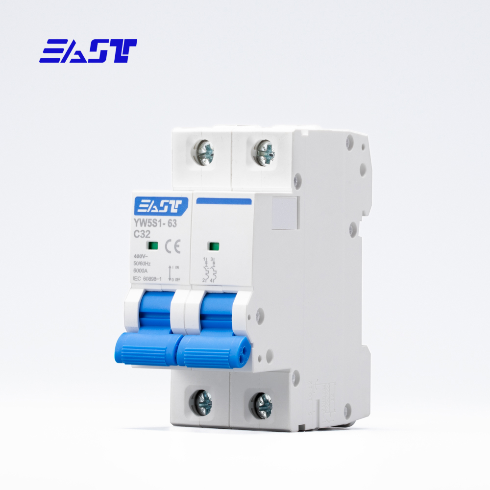EAST 1P/2P/3P/4P Miniature Circuit Breaker 6kA High Breaking Capacity PA66 Copper Li Protection Industrial Grade