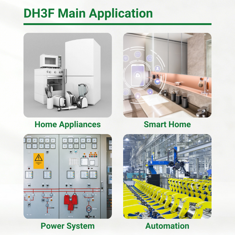 DH3F-C-24D-SF01 JQC-3F T73 SRD CQC TUV RoHS 10A PCB Power Relay Home Appliances Smart Home Power System Auto Electronics