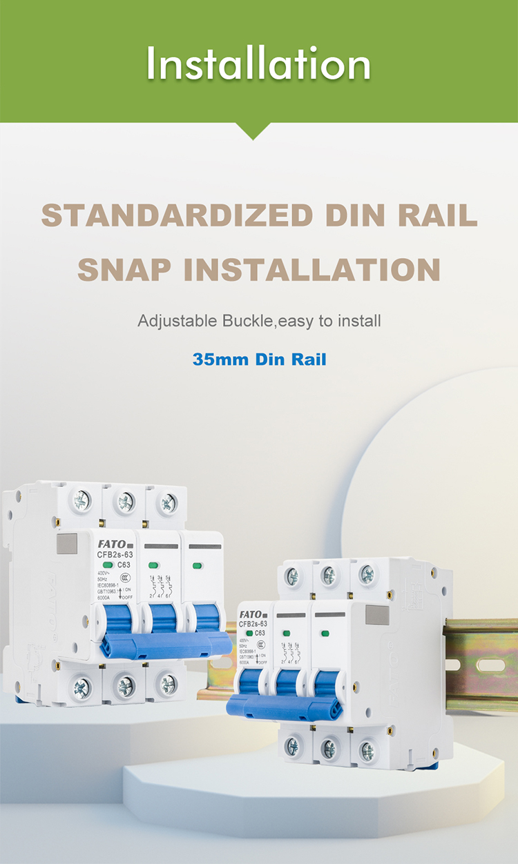 FATO MCB Electrical Miniature Circuit Breaker Overloads and Short Circuits Protection