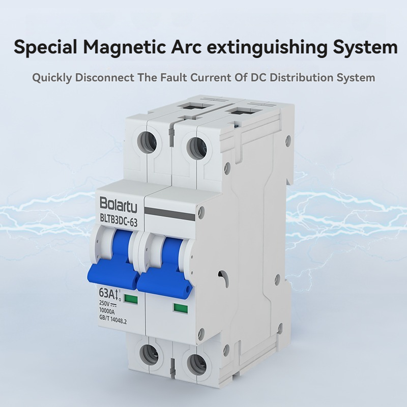 Miniature Circuit Breakers (MCB) 63A/125A 800v-1500v DC Breaker 10ka Breaking for Solar Panels 1/2/3/4 Pole Competitive Price