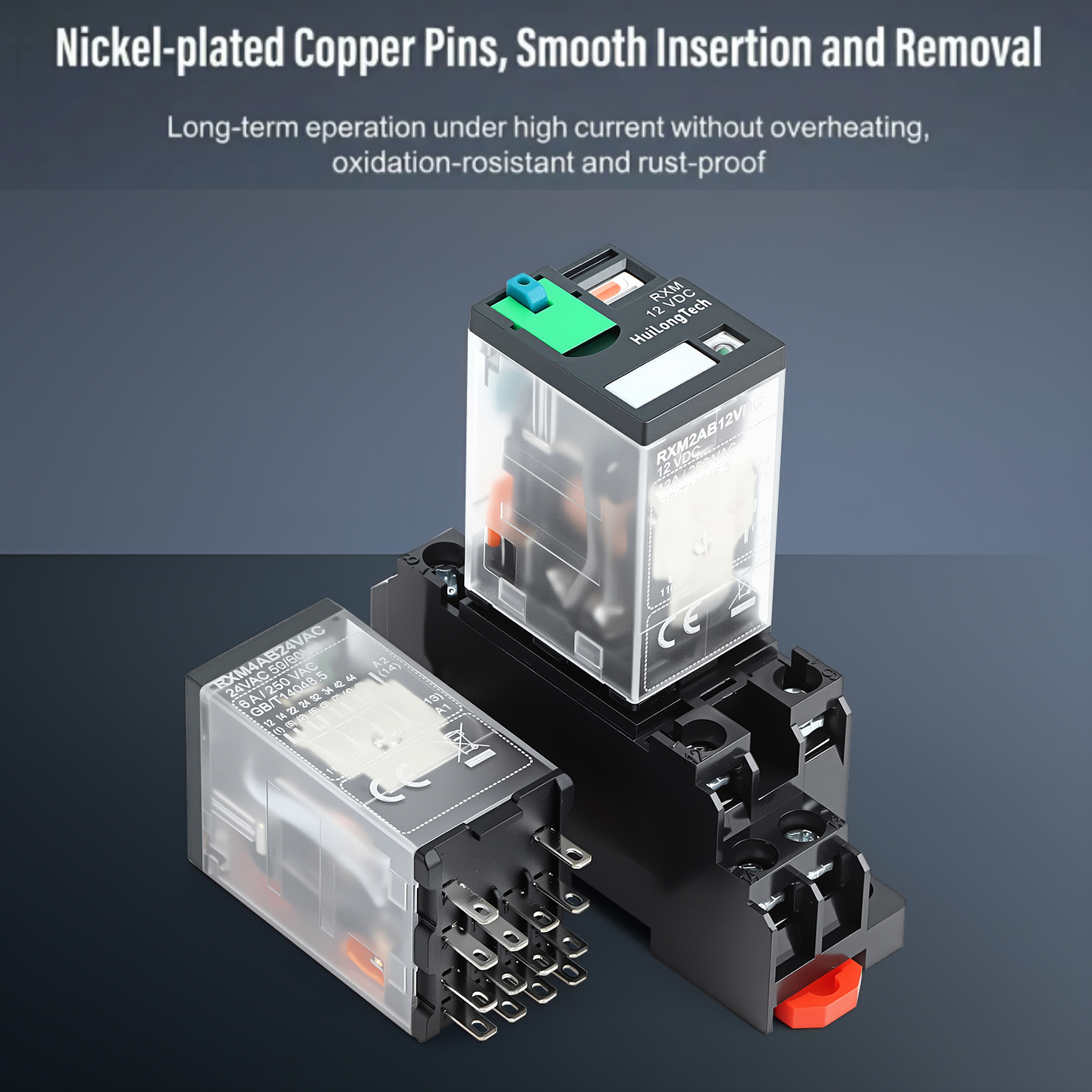 Power Relay 8-Pin 14-Pin Intermediate Relay With 5A Electromagnetic Relay Mini Power For 24VAC/110VAC/220VAC 5A 14-Pin
