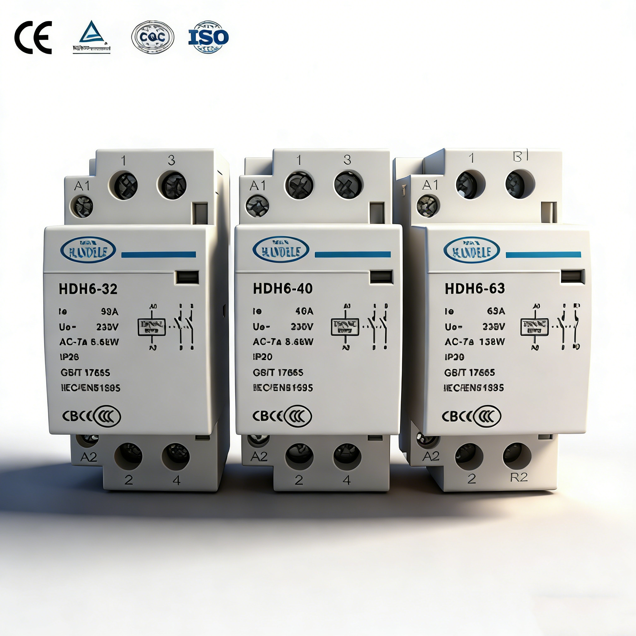 Magnetic DIN Rail AC Contactor Home Use Modular AC Contactor 220v 2-4p Contactor Ac Contactor Price