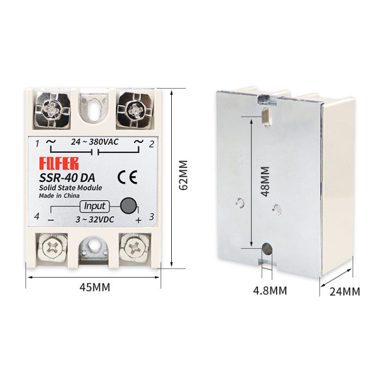 220v 25a 40a 60a 75a 80a 100a 120a single phase solid state Solid ssr relay ac to ac