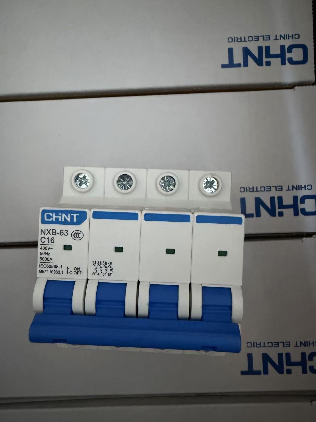 Chint NXB-63 Miniature Circuit Breaker 1P 2P 3P 4P Variants C1 C2 C3 C4 C6 C10 C16 C20 C25 C32 C40 C50 C63 CHINT NXB-63