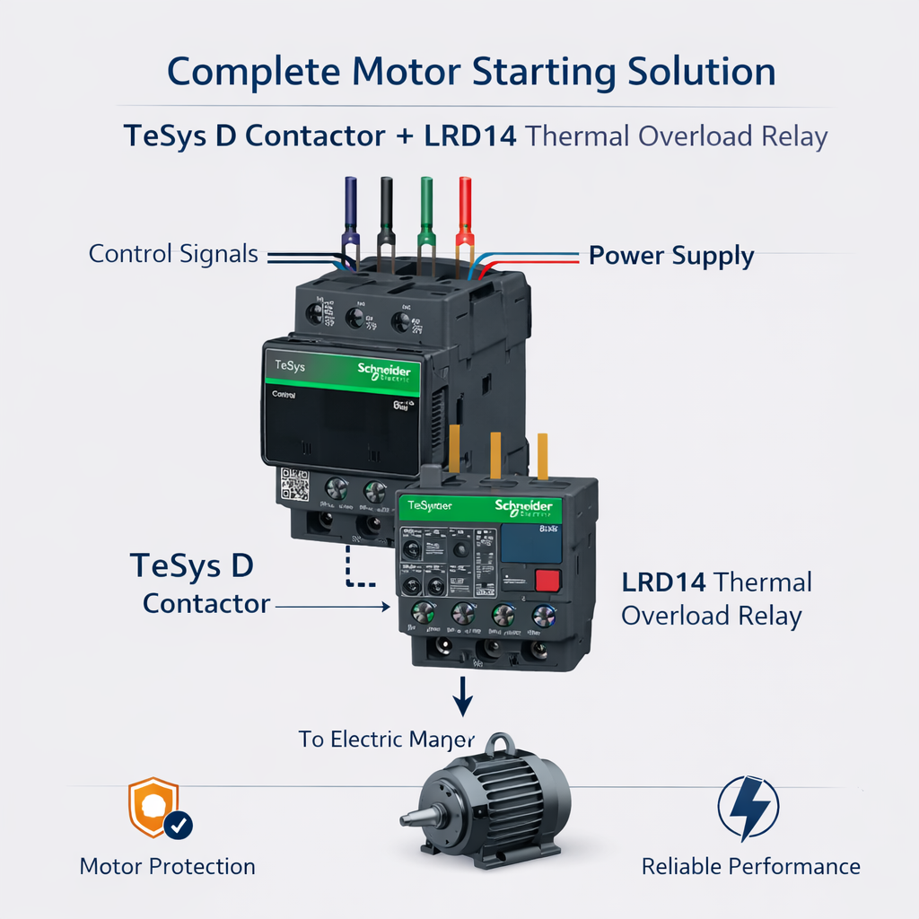 100% Original LRD14 Schneider Thermal Overload Relay 7-10A Reliable Motor Protection Easy Installation class 10A Overload Relay