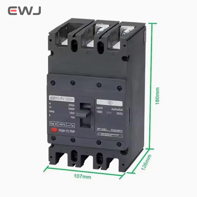 500V 800V 1000V Wall Mounted Air MCCB Molded Case Circuit Breaker