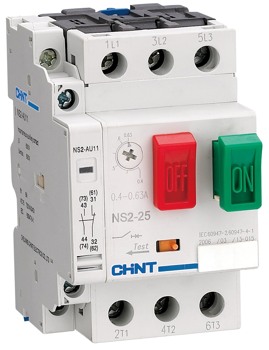Chint NS2-80 3-Pole Manual Industrial Motor Starter Copper Plastic Thermal Overload Short-Circuit Phase Failure Protection 50kA