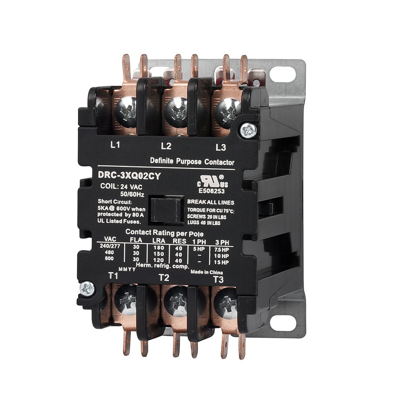 3P 50A Vacuum Electric Contactor AC and DC Coils Interchangeable for Air Conditioner 1P 2P 3P 4P Magnetic Contactor