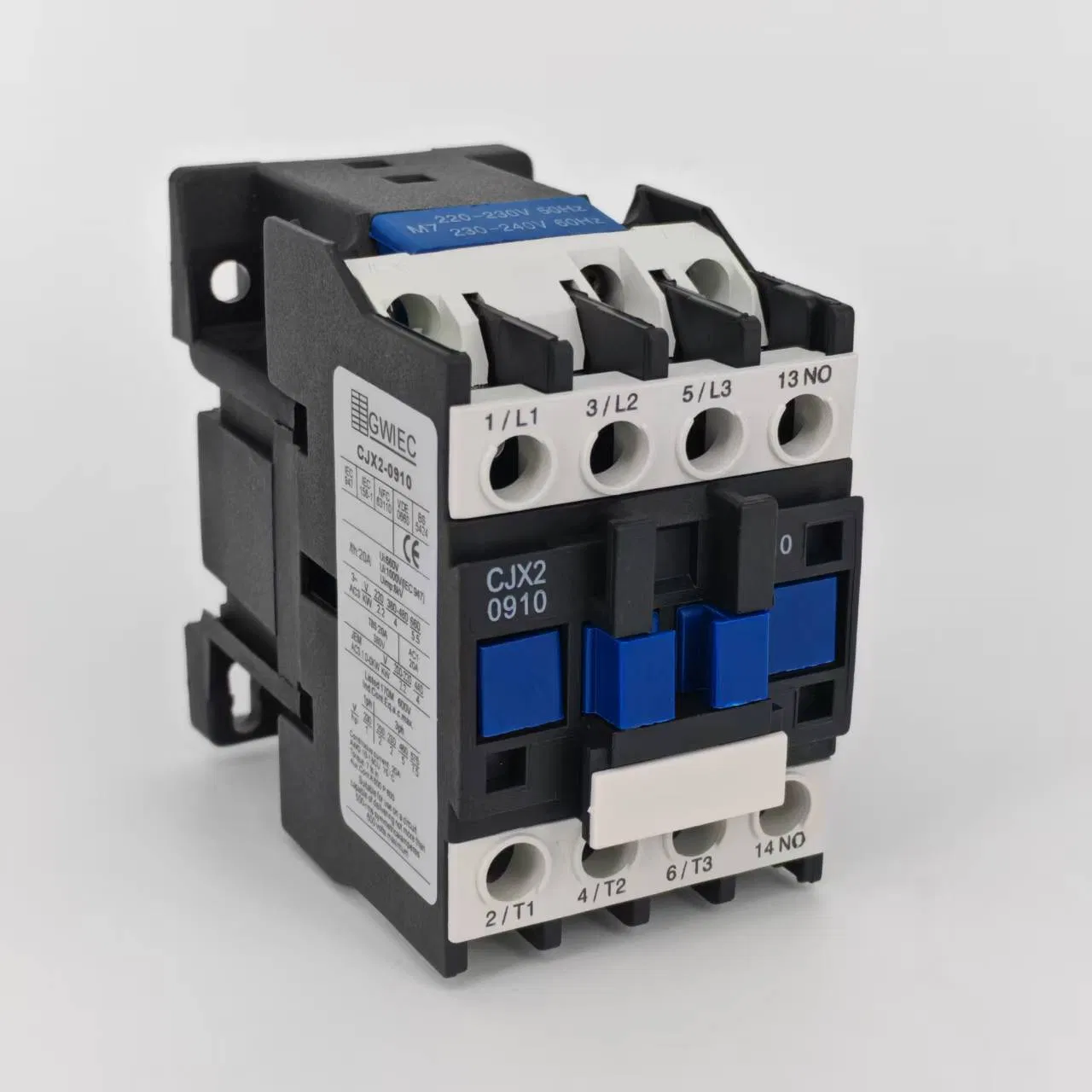 Cjx2-0910 AC Contactor 9A 1no 1 Nc 220V 380V Gwiec Company Electrical 1 3 Phase Single-Phase Power Magnetic Telemecanique Electric