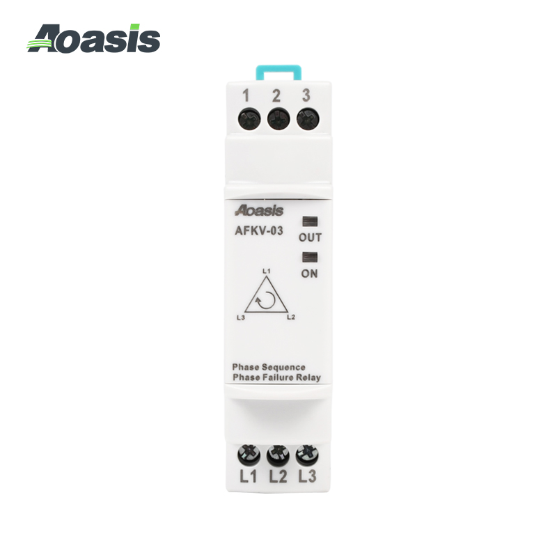 Aoasis Afkv-03 380V AC 3 Phase Failure Relay Times Phase Protection Relay