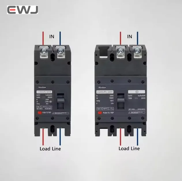 500V 800V 1000V Wall Mounted Air MCCB Molded Case Circuit Breaker