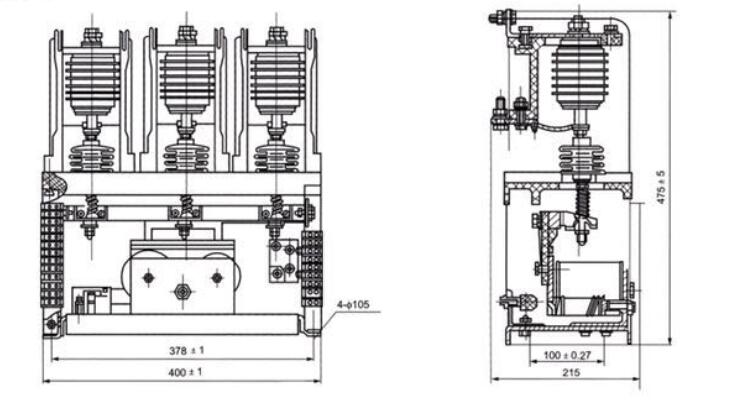 CKG-160 CKG-250 CKG-400 CKG-630 160a 250a 400a 630a 12KV AC High Voltage Vacuum Contactor