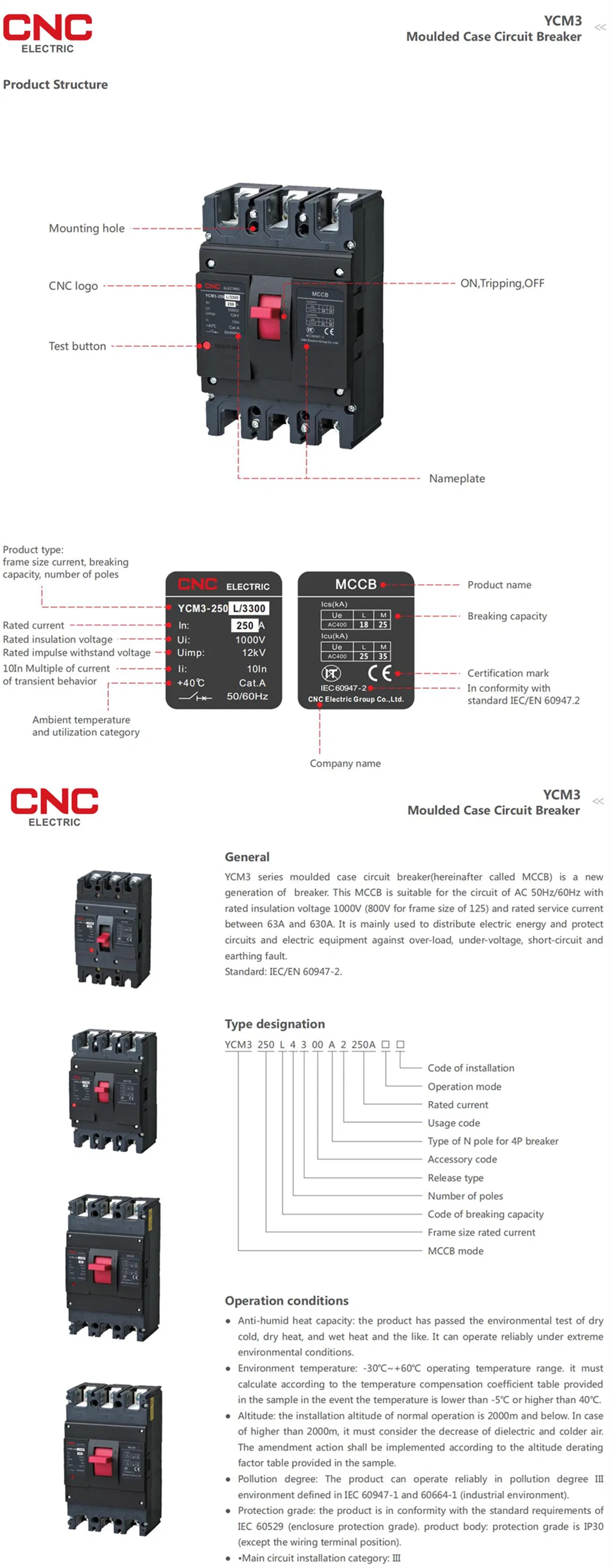 Circuit Breaker Specifications Details