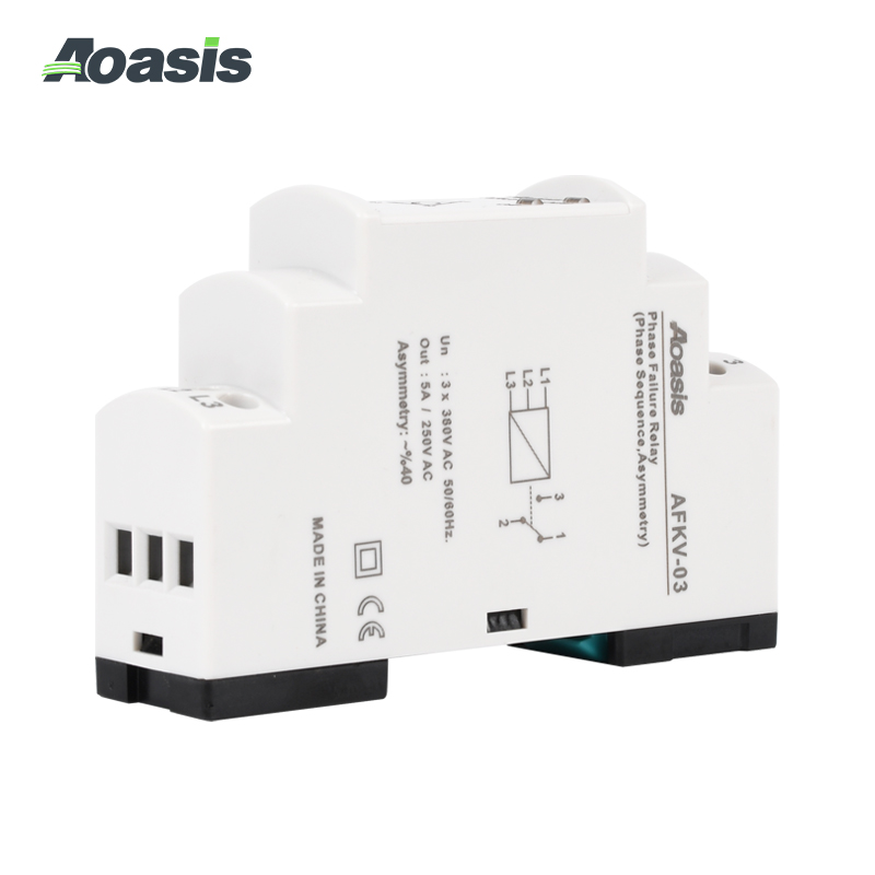 Aoasis Afkv-03 380V AC 3 Phase Failure Relay Times Phase Protection Relay