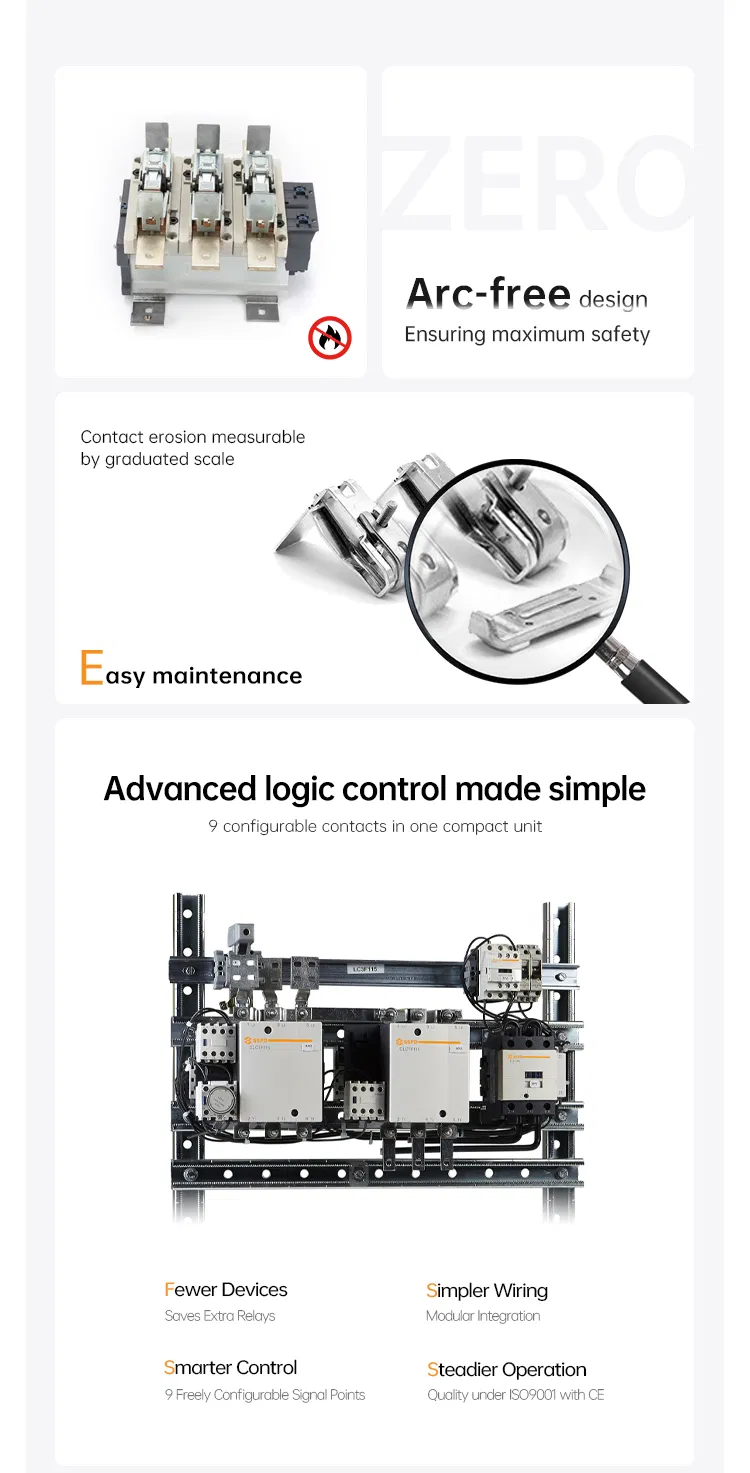 LC1 F Series 225A AC Contactor Dimensions