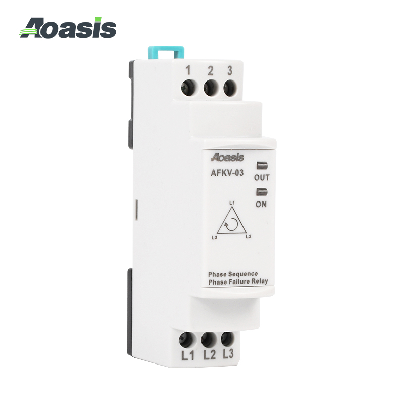 Aoasis Afkv-03 380V AC 3 Phase Failure Relay Times Phase Protection Relay