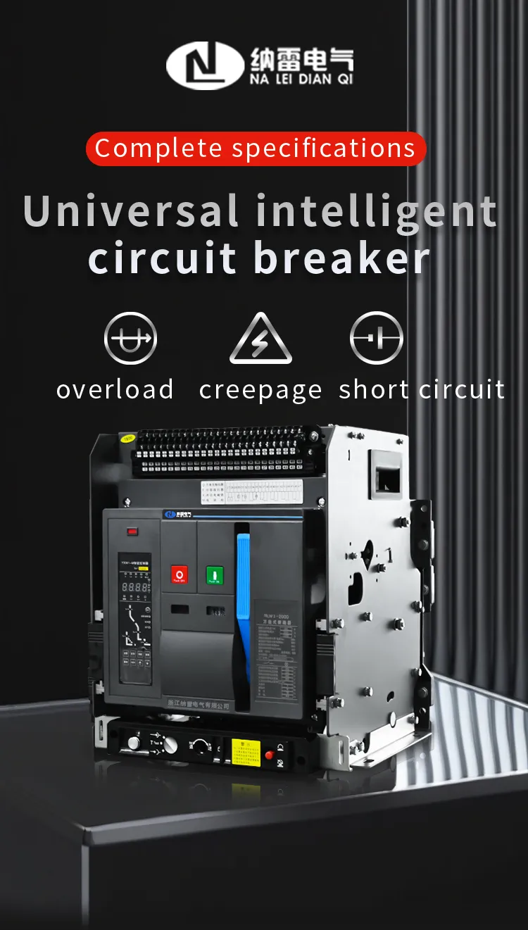 Intelligent Universal Air Main Switch Frame Drawer Type Circuit Breaker Low Voltage Dw45/Cw1-2000/3p4p