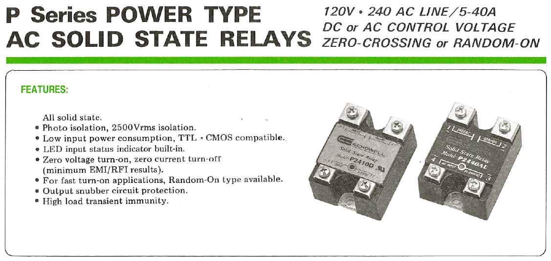 Echowell Solid State Relay P2440DL Feature Image 1
