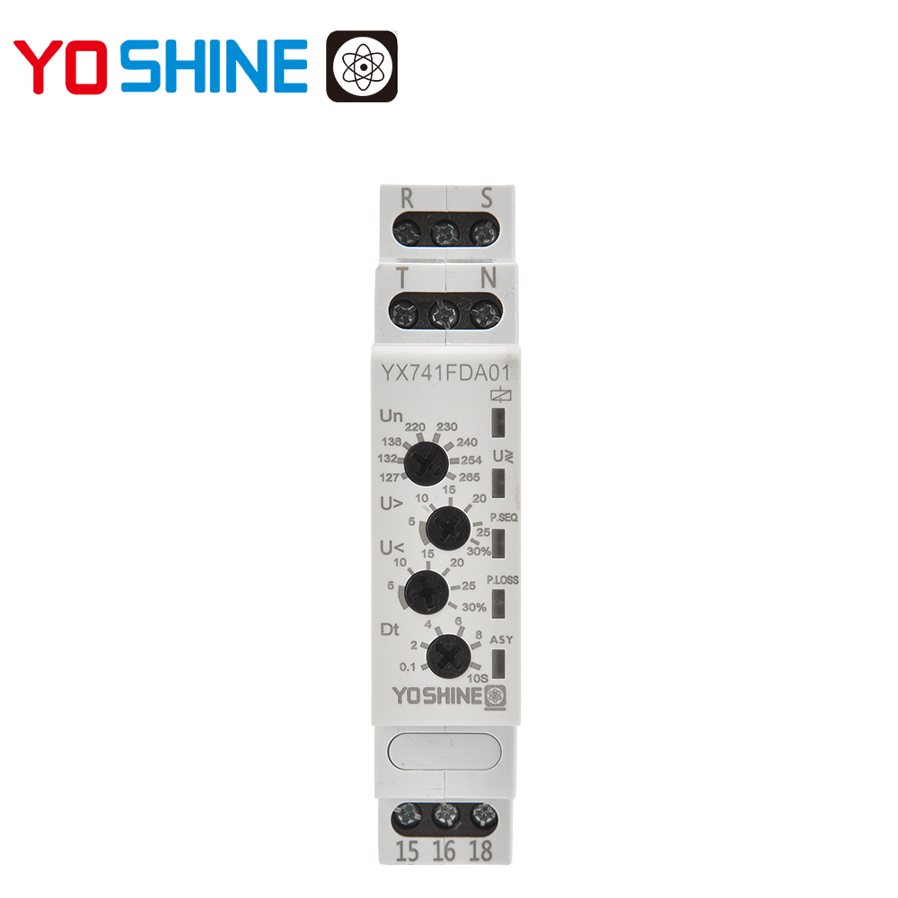 Yoshine YX741FDA01 SPDT 3P4W Sealed Miniature Phase Failure and Sequence Asymmetrical Voltage Protection Relay