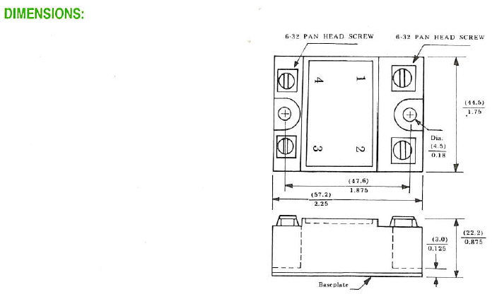 Dimensions of Echowell Solid State Relay P2440DL