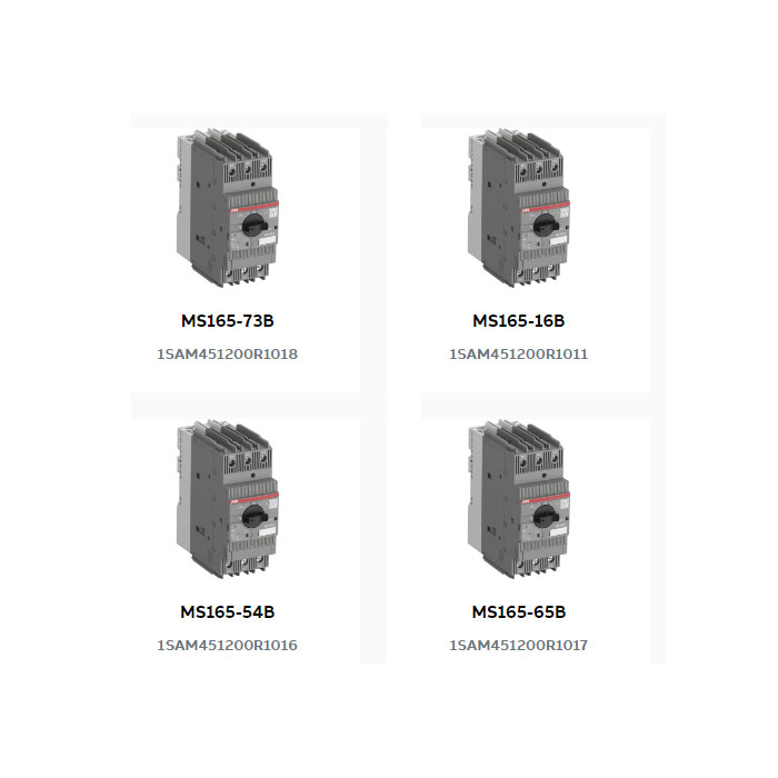 A B B Manual Motor Starter MS165-16 MS165-20 MS165-25 MS165-32 MS165-42 MS165-54 MS165-65 MS165-73 MS165-80