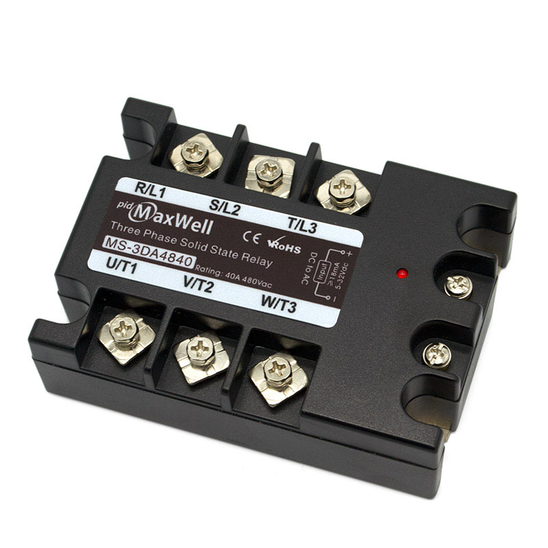 High Quality 3-Phase 40A Solid State Relay Industrial Grade Miniature Size with CE Certificates Sealed for Protection