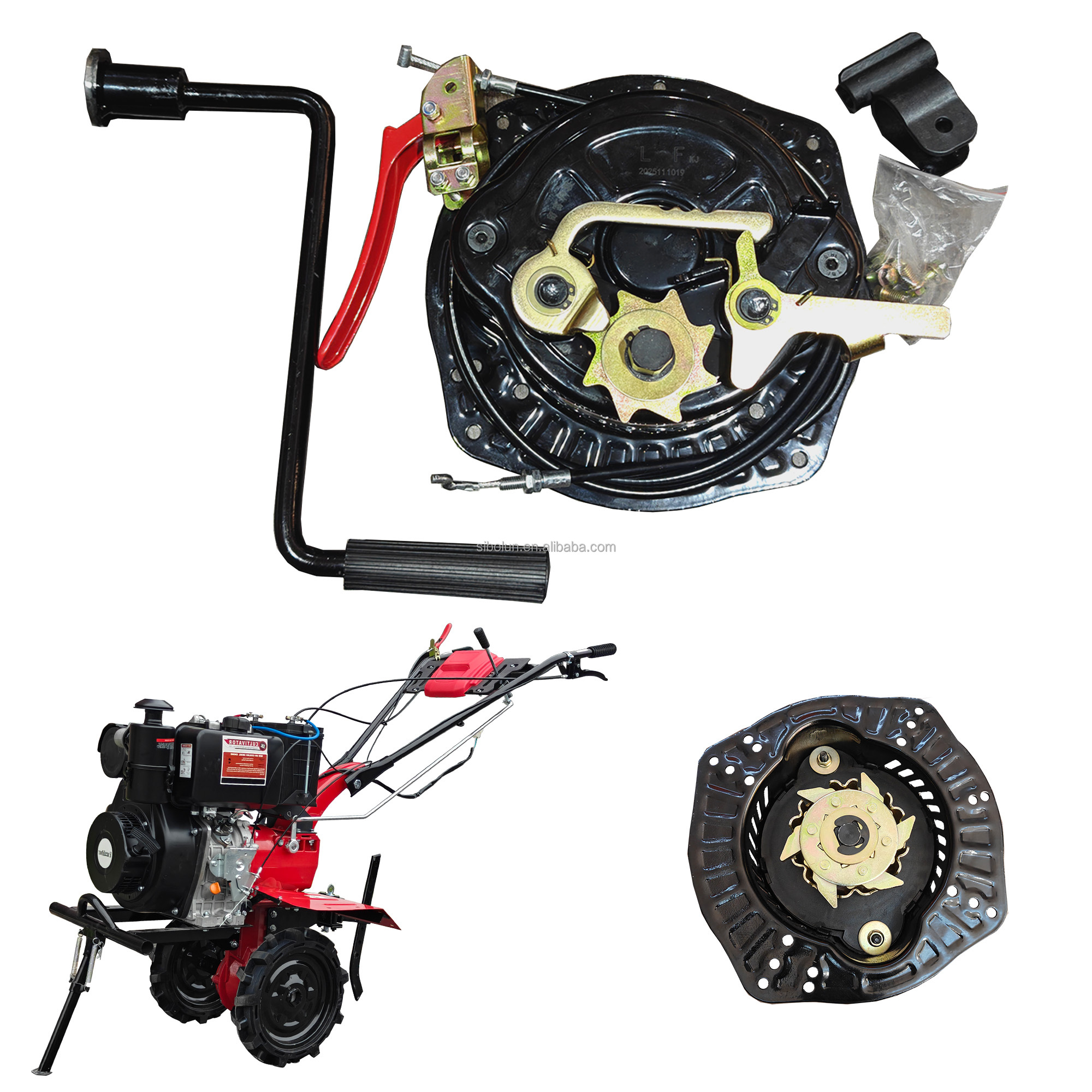 Manual Non-Pull Hand Crank Starter for Diesel Engine Power Tiller Cultivator and Generator Start-Up Tool-SBL Brand