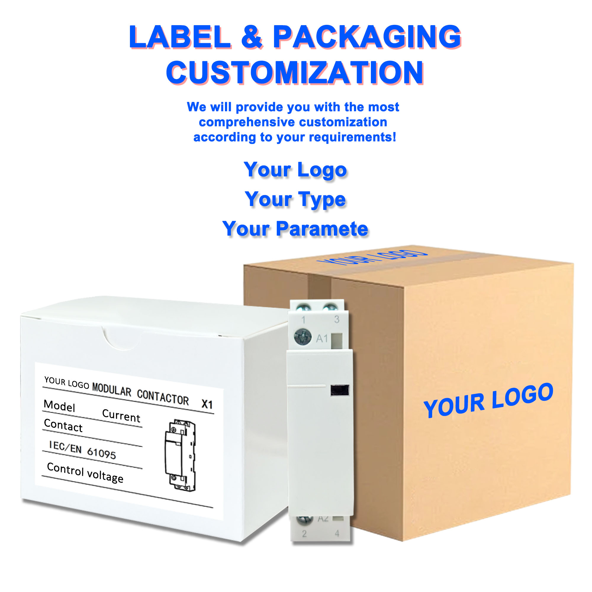 Magnetic DIN Rail AC Contactor Home Use Modular AC Contactor 220v 2-4p Contactor Ac Contactor Price