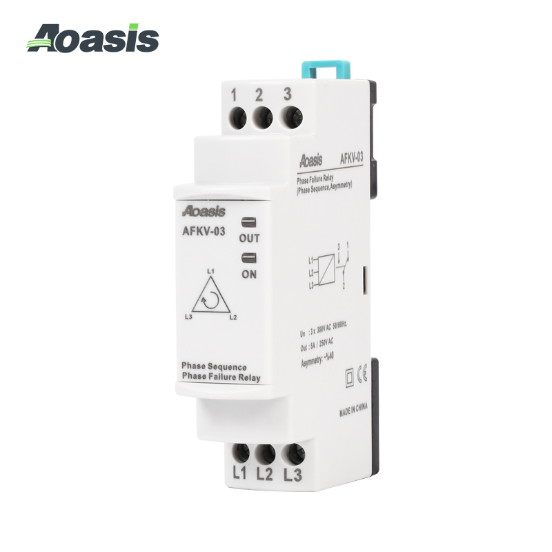 Aoasis Afkv-03 380V AC 3 Phase Failure Relay Times Phase Protection Relay