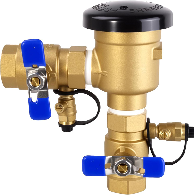 1 1/4" 720A Pressure Vacuum Breaker Max 400PSI Backflow Preventer Freeze Sensor Anti-Siphon For Lawn Irrigation Cooling Systems