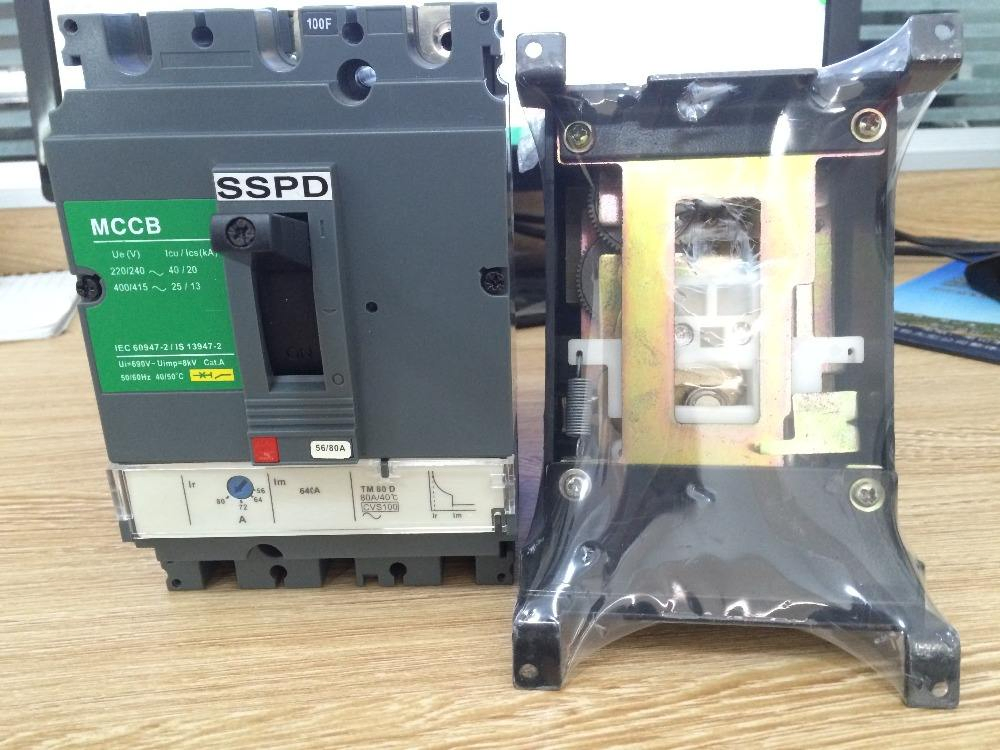 Cvs100 100A MCCB Compact Molded Case Circuit Breaker Thermal Magnetic 3 Pole 4 Pole 690V