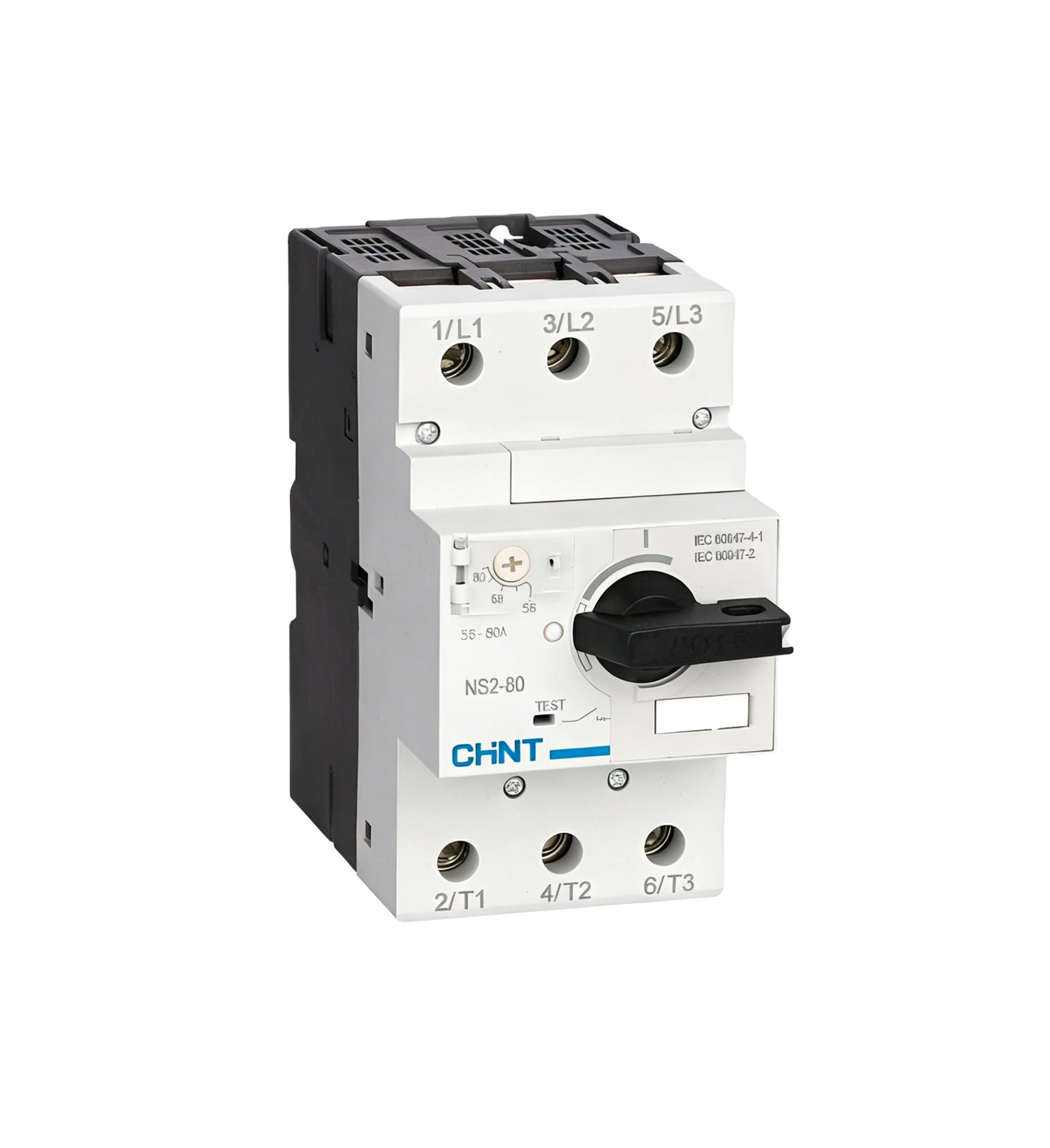 Chint NS2-80 3-Pole Manual Industrial Motor Starter Copper Plastic Thermal Overload Short-Circuit Phase Failure Protection 50kA