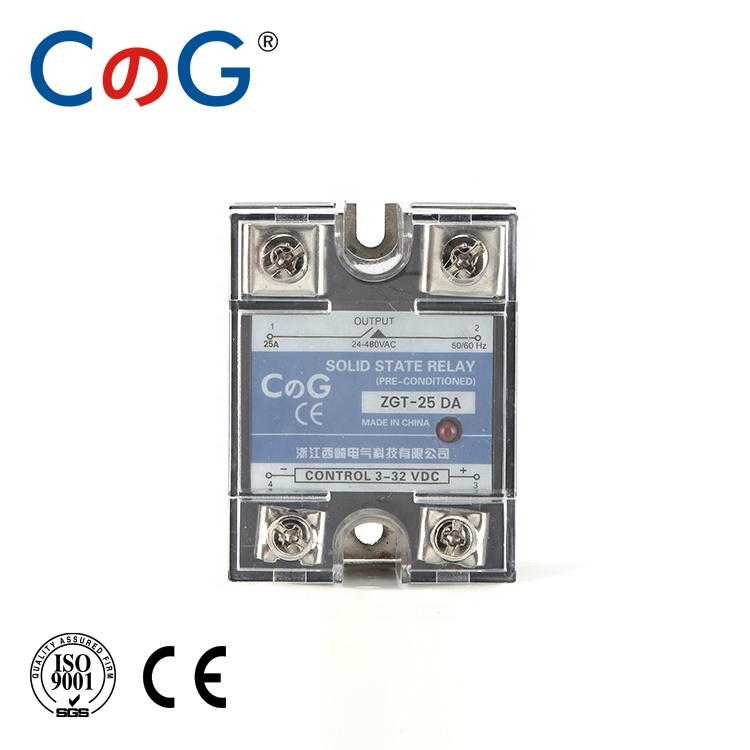 CG SSR-25DA 24-480VAC To 3-32VDC Single Phase DC-AC SSR 25A Solid State Relay