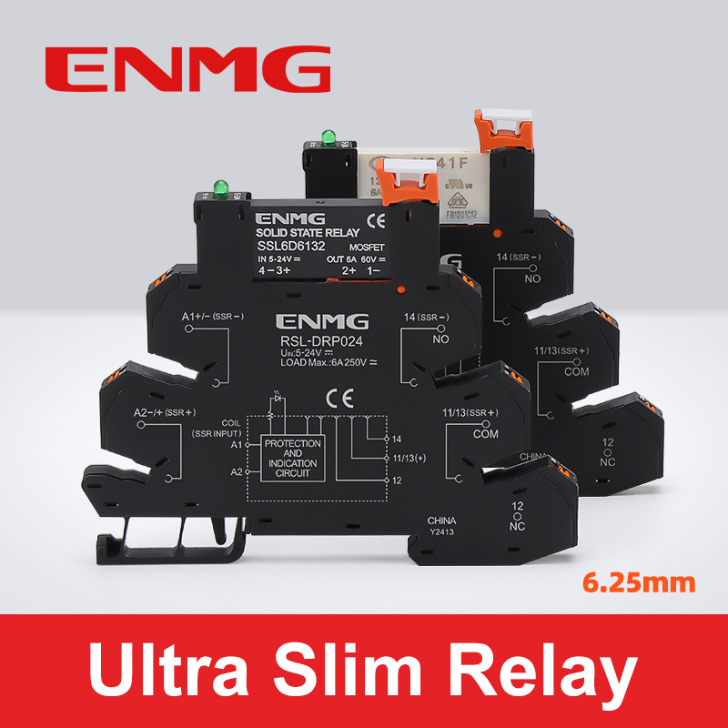 ENMG Ultra Thin Solid State Relay Module with Short Connecting Strip 24VDC Compatible
