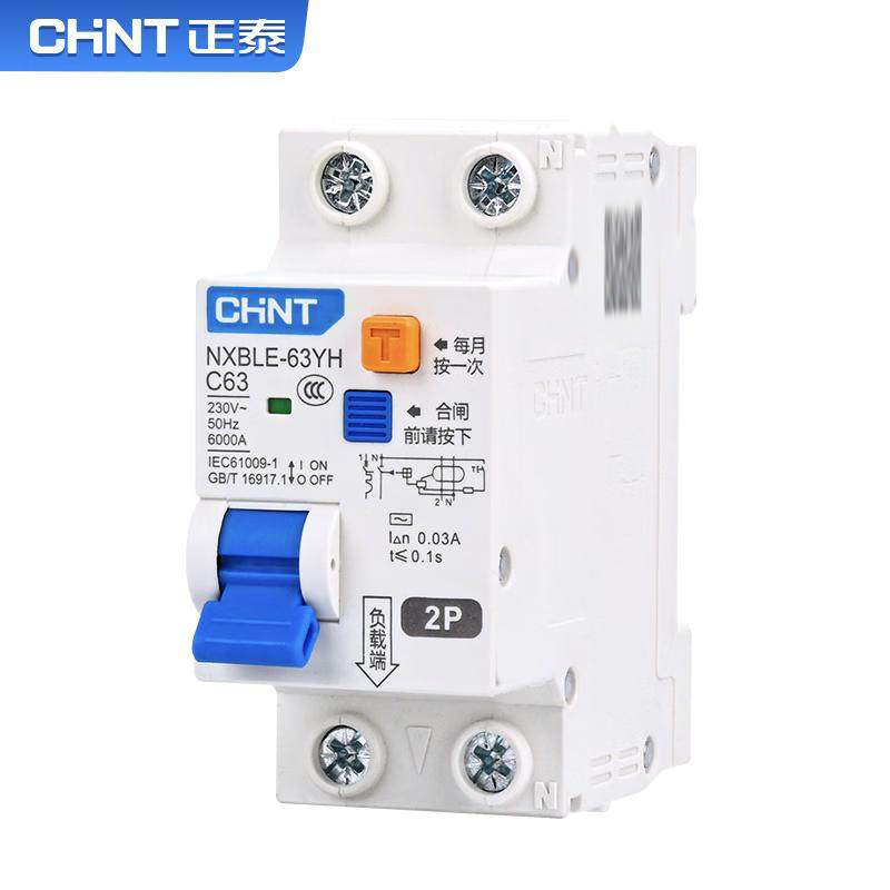 NXBLE-63YH 1P 2P 4P Leakage Protection Circuit Breaker With Customizable Breaking Capacity And Rated Voltage