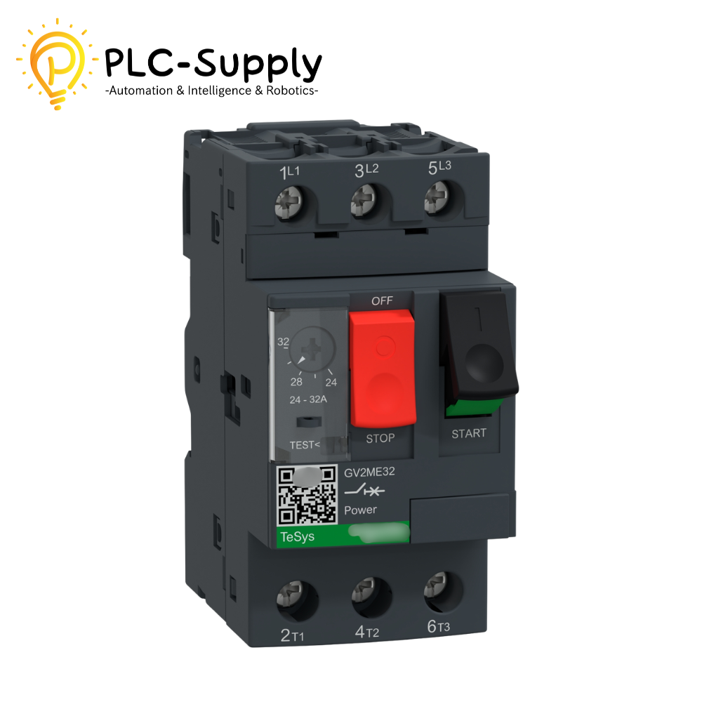 GV2ME32 Thermal-Magnetic Motor Circuit Breaker 24-32A 3-Pole 690V AC Class 10 Trip 10kA Industrial Manual Starter Unit