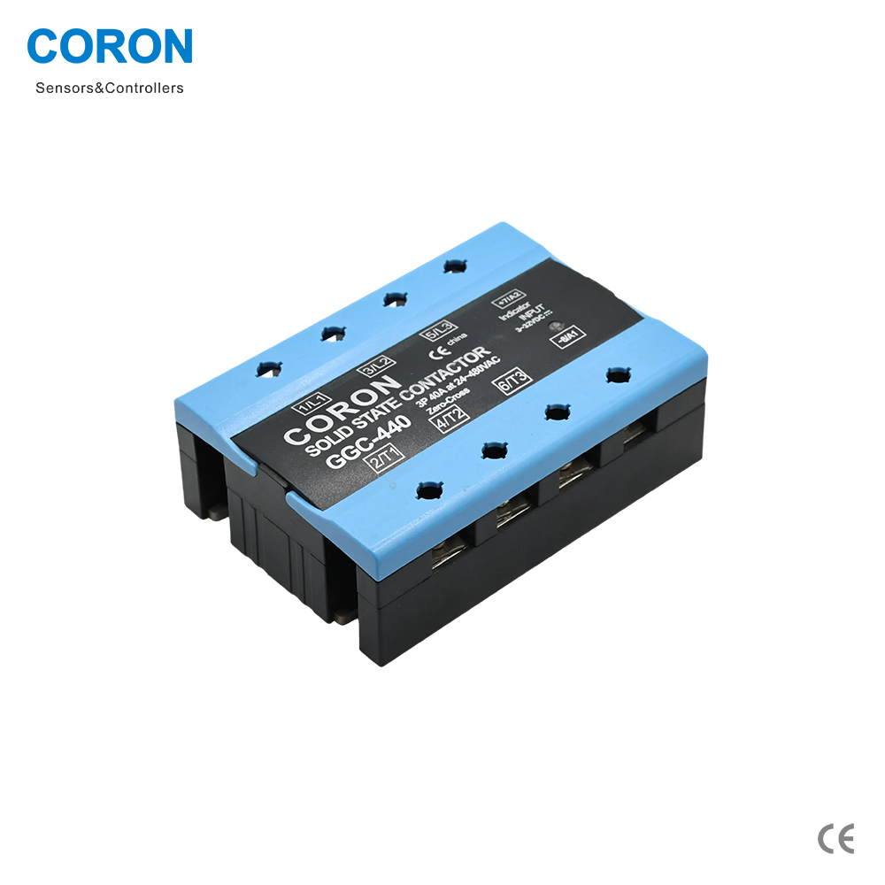 CORON Solid State Relay SSR Single/Three-Phase DC-AC 3-32VDC 90-250VAC 90-280VAC 10A-40A Load Current Non-contact Mounting