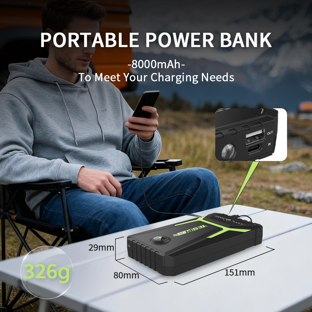 Yesper Armor Mini 3 Hot Sale 12V 8000mAh Cheap Price Jump Starter With Compass For Car Booster Starter Jump