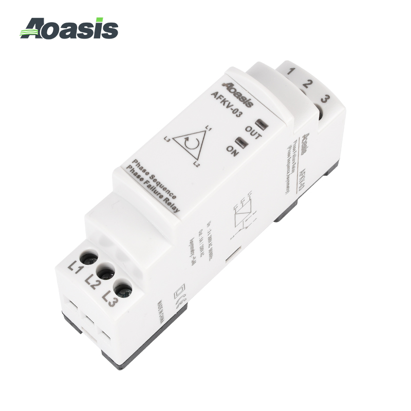 Aoasis Afkv-03 380V AC 3 Phase Failure Relay Times Phase Protection Relay