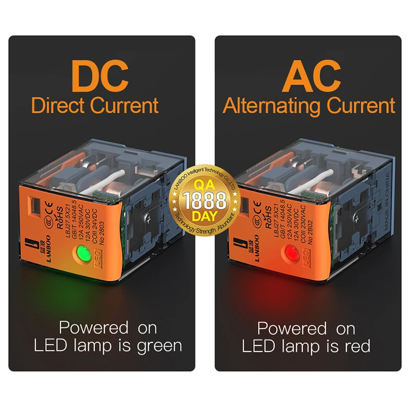 LANBOOmanufacturer Of Relay 14pin 12DC 24VDC 220VAC Intermediate Relay Industrial Relay 5A With Base