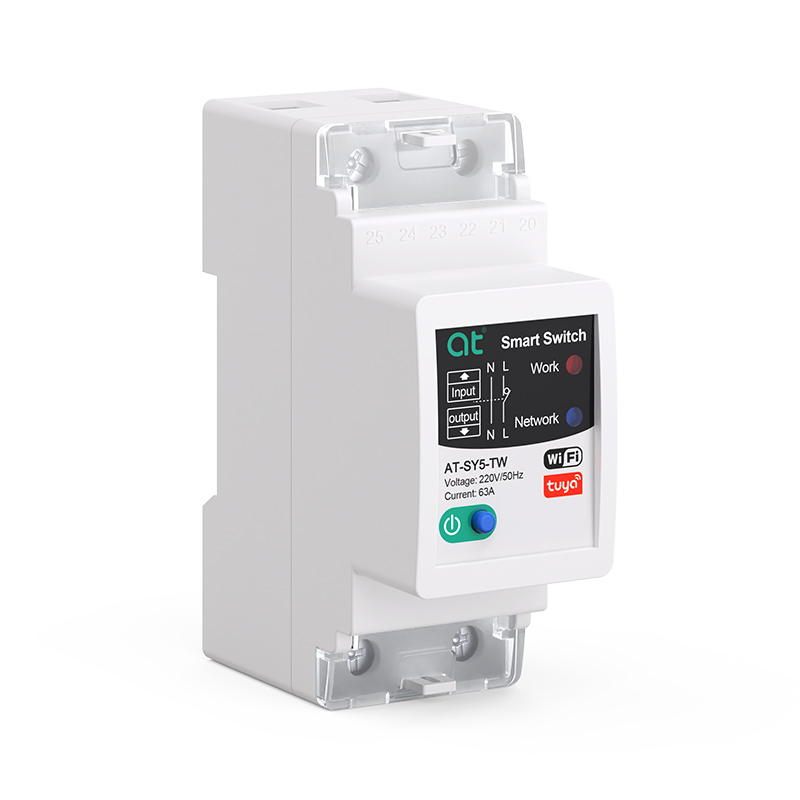 Wifi Circuit Breaker Smart White Miniature Circuit Breaker AT-SY5-TSW Rail Installation Mini Wifi Circuit Breaker Mcb Wifi