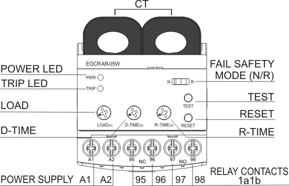Independently Adjustable Starting Trip Delay &amp; Operating Time Eocr Overload Relay Digital Overload Relay