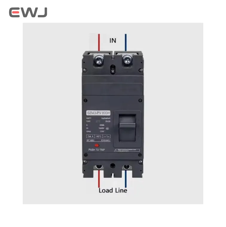 500V 800V 1000V Wall Mounted Air MCCB Molded Case Circuit Breaker