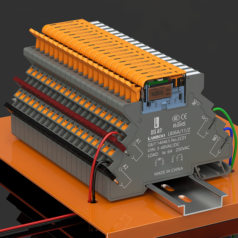LANBOO Custom Voltages Ultra-Thin LED Micro Relay 6A DC12-24V SPDT Sealed Miniature Electromagnetic Relays