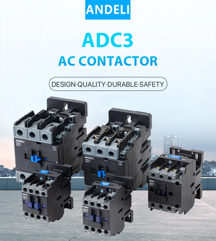 Electrical Contactor 3 Poles AC Type ADC3-18 AC Telemecanique Magnetic Contactor